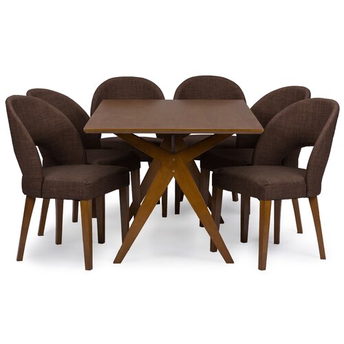 Wholesale Interiors Baxton Studio Lucas 7 Piece Dining Set