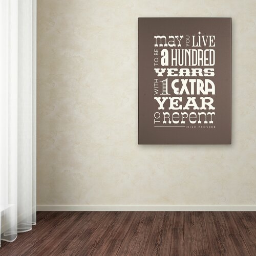 Trademark Fine Art Irish Proverb III by Megan Romo Textual Art on