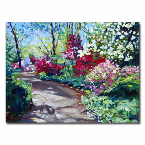 Trademark Fine Art Azalea Pathway by David Lloyd Glover Painting