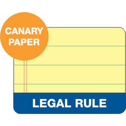 60 pt. Docket 3 Hole Punched Top Legal Rule Legal Pad