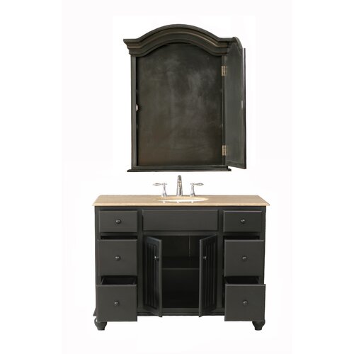 Castleton Home 48 Single Bathroom Vanity Set with Mirror