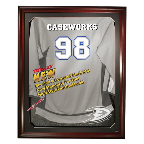 Caseworks International NHL Cabinet Style Jersey Display in Mahogany