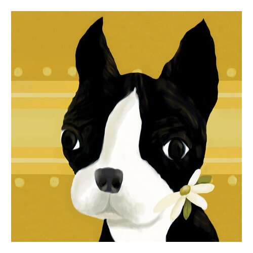 Bea the Boston Terrier Canvas Art by Oopsy Daisy