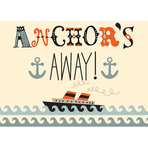 Anchors Away Ship by Amy Blay Canvas Art by Oopsy Daisy