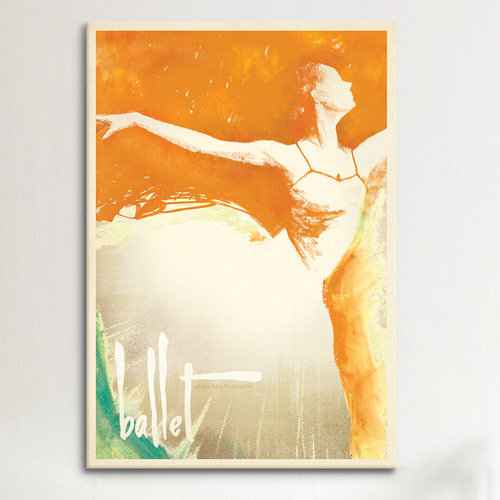 iCanvas Orange Splash Ballerina by Anderson Design Group Painting