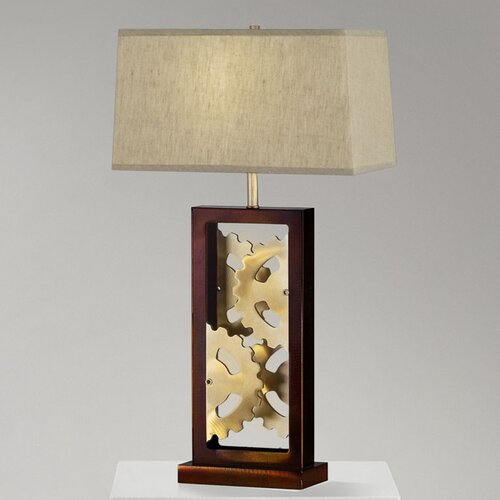 Gears 32 H Table Lamp with Rectangular Shade