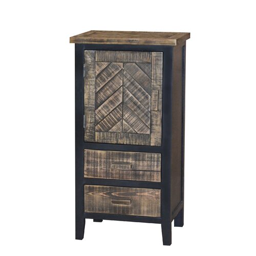 Gallerie Decor Wovenwood 1 Door 2 Drawer Cabinet