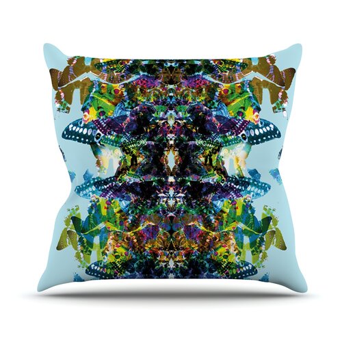 Butterfly by Danii Pollehn Rainbow Throw Pillow by KESS InHouse