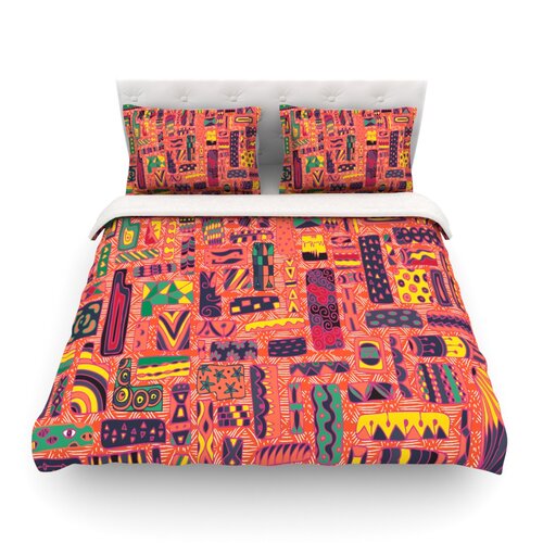 Squares by Akwaflorell Light Duvet Cover by KESS InHouse