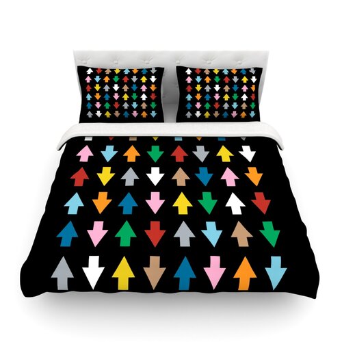 Arrows Up and Down by Project M Cotton Duvet Cover by KESS InHouse