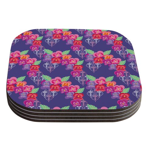 Let It Snow by Anneline Sophia Multicolor Coaster by KESS InHouse