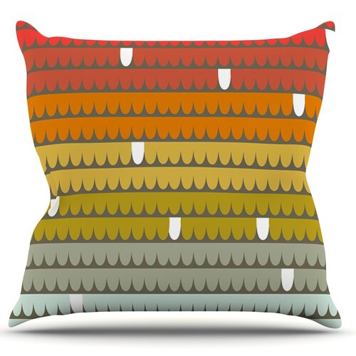 Rainbow Scallops by Pellerina Design Throw Pillow by KESS InHouse