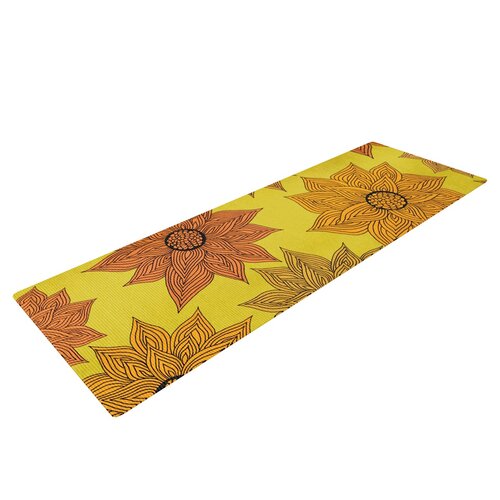 Its Raining Flowers by Pom Graphic Design Yoga Mat by KESS InHouse