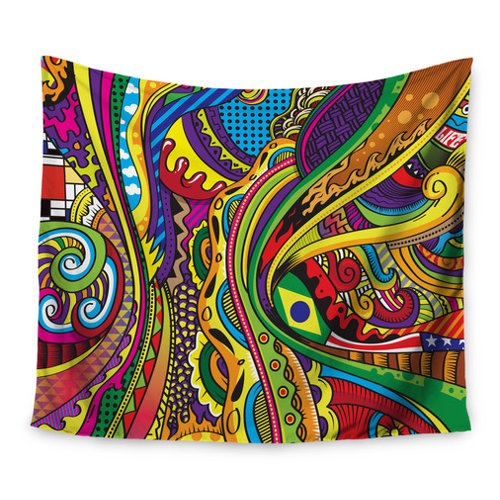 Doodle by Roberlan Wall Tapestry