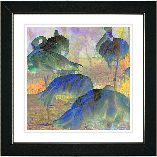 Dusk Flamingos by Zhee Singer Framed Fine Art Giclee Painting Print