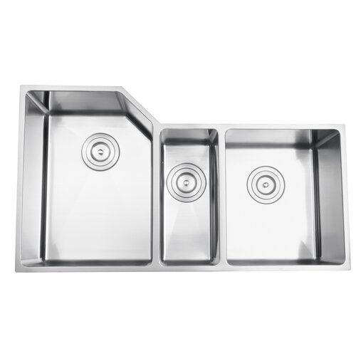 Ruvati Gravena 33.75 x 19.13 Undermount Triple Bowl Kitchen Sink