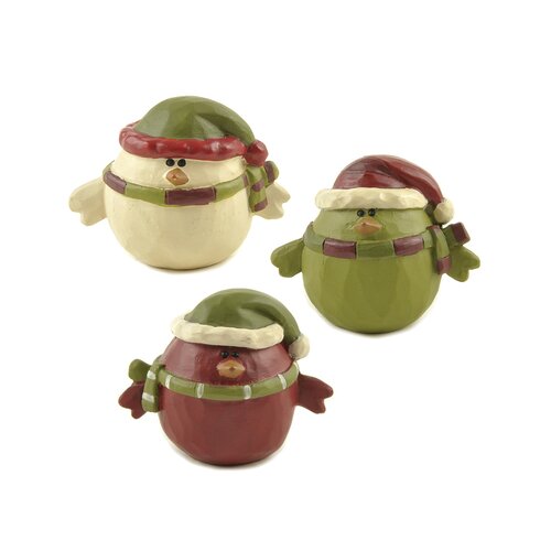 Blossom Bucket 3 Piece Birds Figurine Set