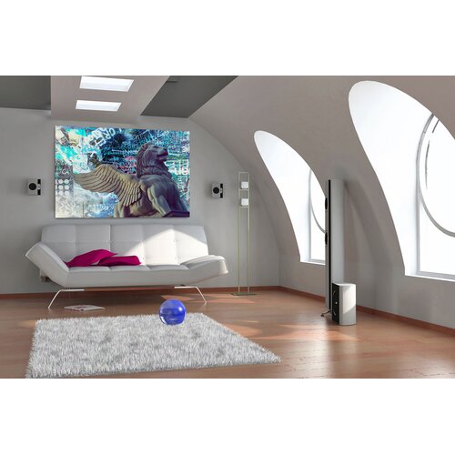 Fluorescent Palace Lion Fly Graffiti Canvas Art