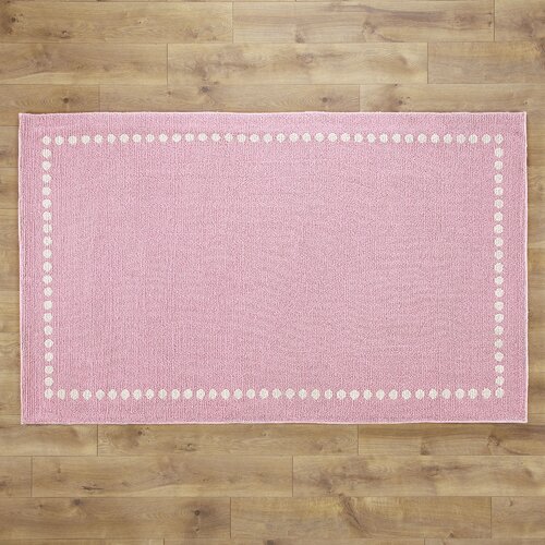 Dotted Line Pink Rug by Birch Lane Kids