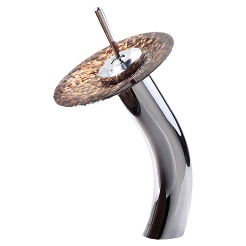 Kraus Luna Vessel Sink and Waterfall Faucet