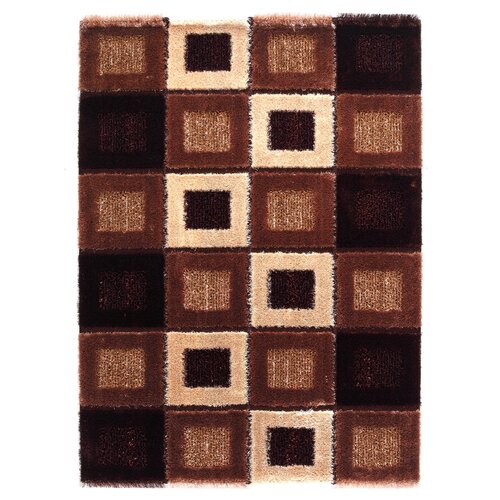 Signature Square Brown Shag Rug by Istikbal