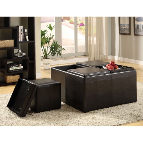 Hokku Designs 5 Piece Verano Coffee Table Ottoman Set