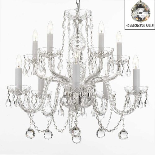 10 Light Swarovski Crystal Chandelier by Harrison Lane