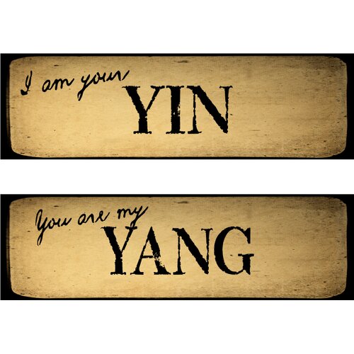 Graffitee Studios Collocations I Am Your Yin/You Are My Yang 2 Piece