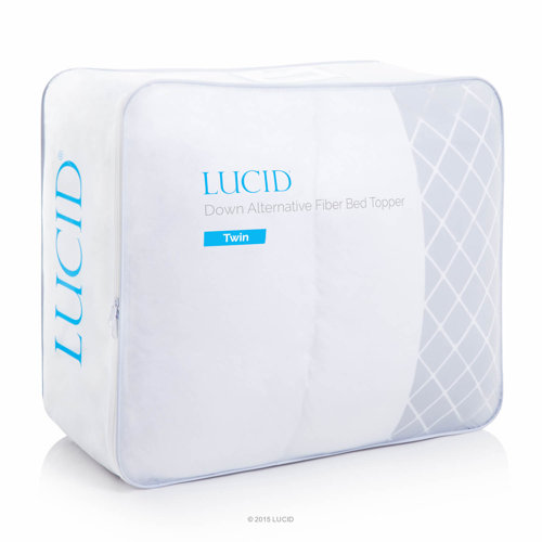 Lucid 3" Down Alternative Fiber Mattress Topper & Reviews Wayfair