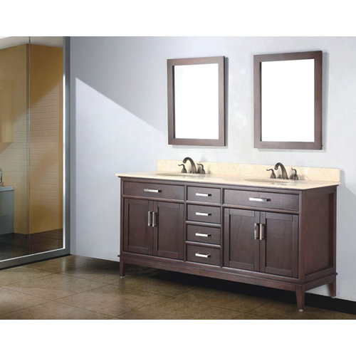Augusta 72" Double Bathroom Vanity Set with Mirror Wayfair