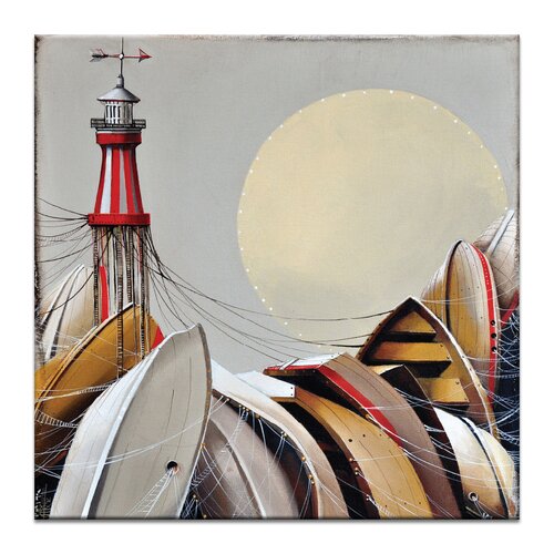 Boats by Olena Kosenko Painting Print on Wrapped Canvas by Artist Lane