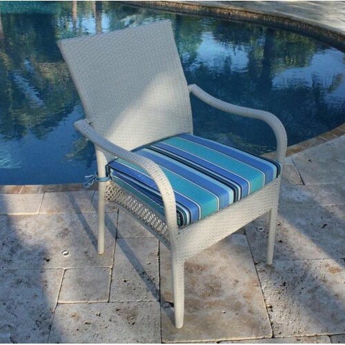 Hospitality Rattan Grenada Patio Dining Arm Chair with Cushion