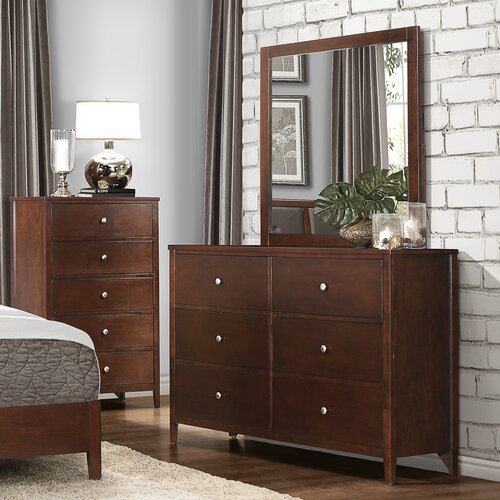 Homelegance Cullen 6 Drawer Dresser with Mirror