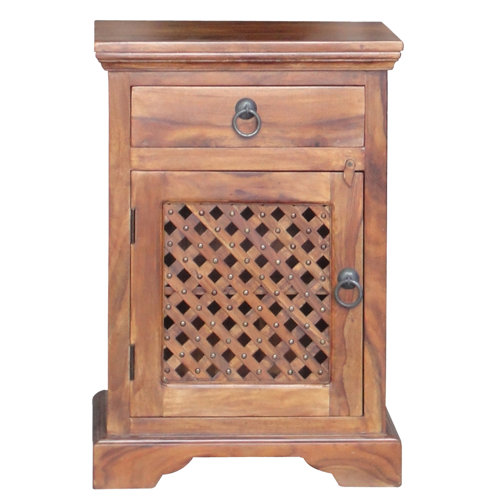 Ethnic Elements Kerala 1 Drawer Bedside Table & Reviews Wayfair UK