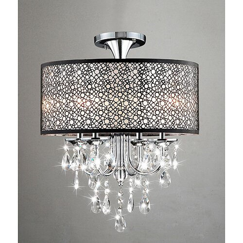 Wellyer Nox 4 Light Drum Chandelier