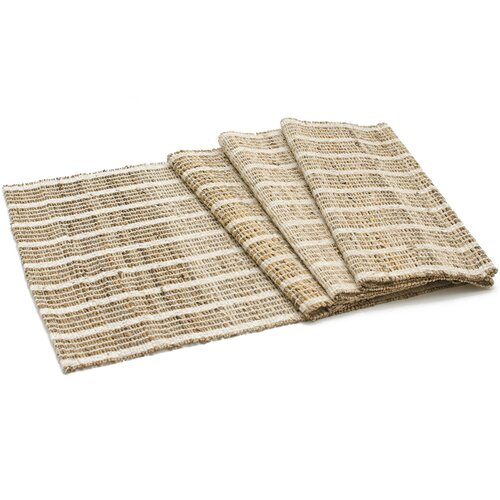 Leaf & Fiber Vaayil Handmade Banana Fiber Stripped Placemat