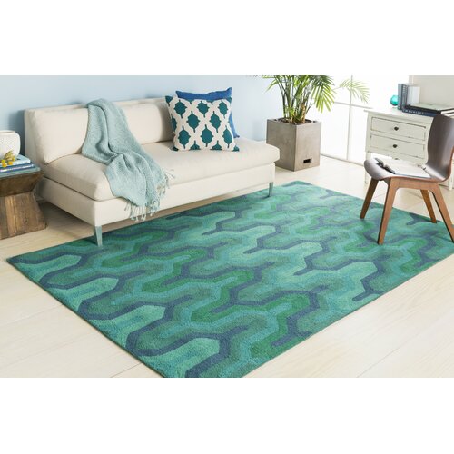 Surya Brentwood Green Geometric Area Rug