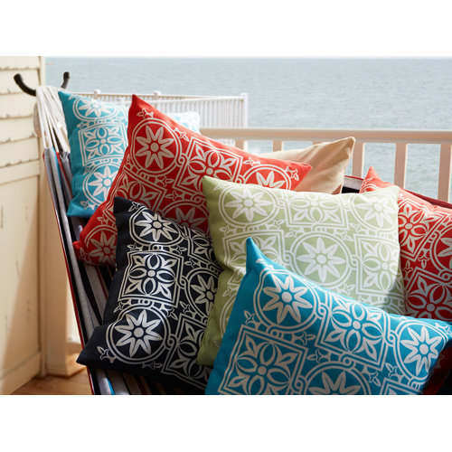 Surya Rain Multi Tile Moroccan Outdoor Throw Pillow & Reviews Wayfair
