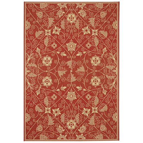 Capel Elsinore Garden Maze Poppy Indoor/Outdoor Area Rug