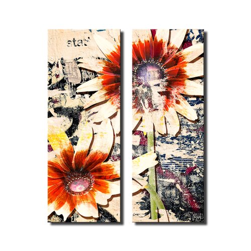 Ready2hangart Painted Petals LXXX 2 Piece Graphic Art on Canvas Set