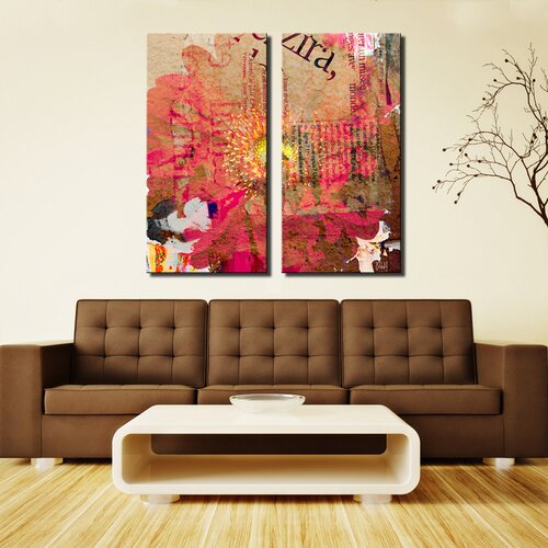 Ready2hangart Painted Petals LXXXV 2 Piece Graphic Art on Canvas Set