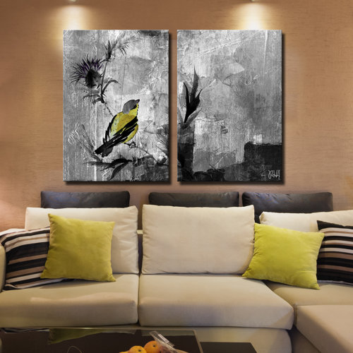 Ready2hangart 'Painted Petals XVI' 2Piece Canvas Art & Reviews Wayfair