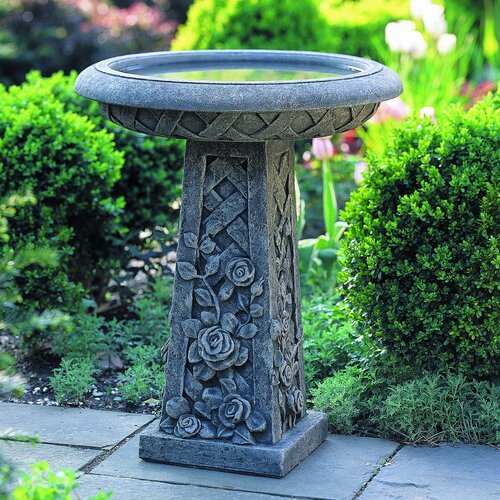 Campania International, Inc Rose Birdbath