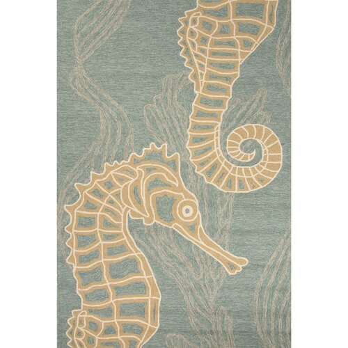 Coastal Lagoon Blue/Tan Indoor/Outdoor Area Rug by Jaipur Rugs