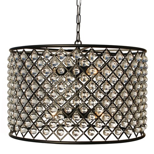 LightUpMyHome Cassiel 8 Light Crystal Drum Chandelier