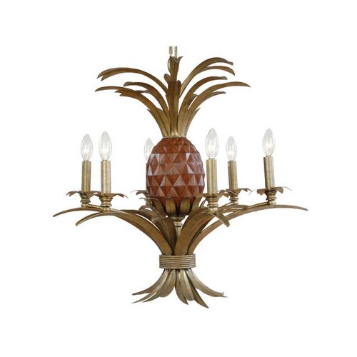 Pineapple 6 Light Candle Chandelier by MarianaHome