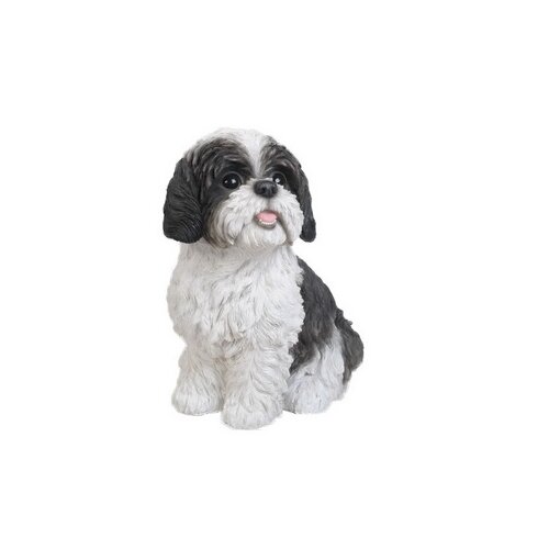 Sitting Dog Shih Tzu Statue by Hi Line Gift Ltd.