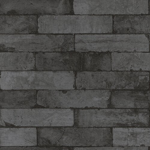 Washington Wallcoverings Factory II 33 x 20.5 Brick 3D Embossed Roll