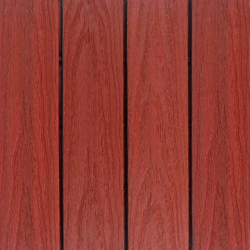 Naturale Composite 12" x 12" Interlocking Deck Tiles in Swedish Red