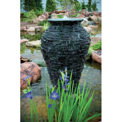 Aquascape Large Stacked Slate Urn & Reviews | Wayfair